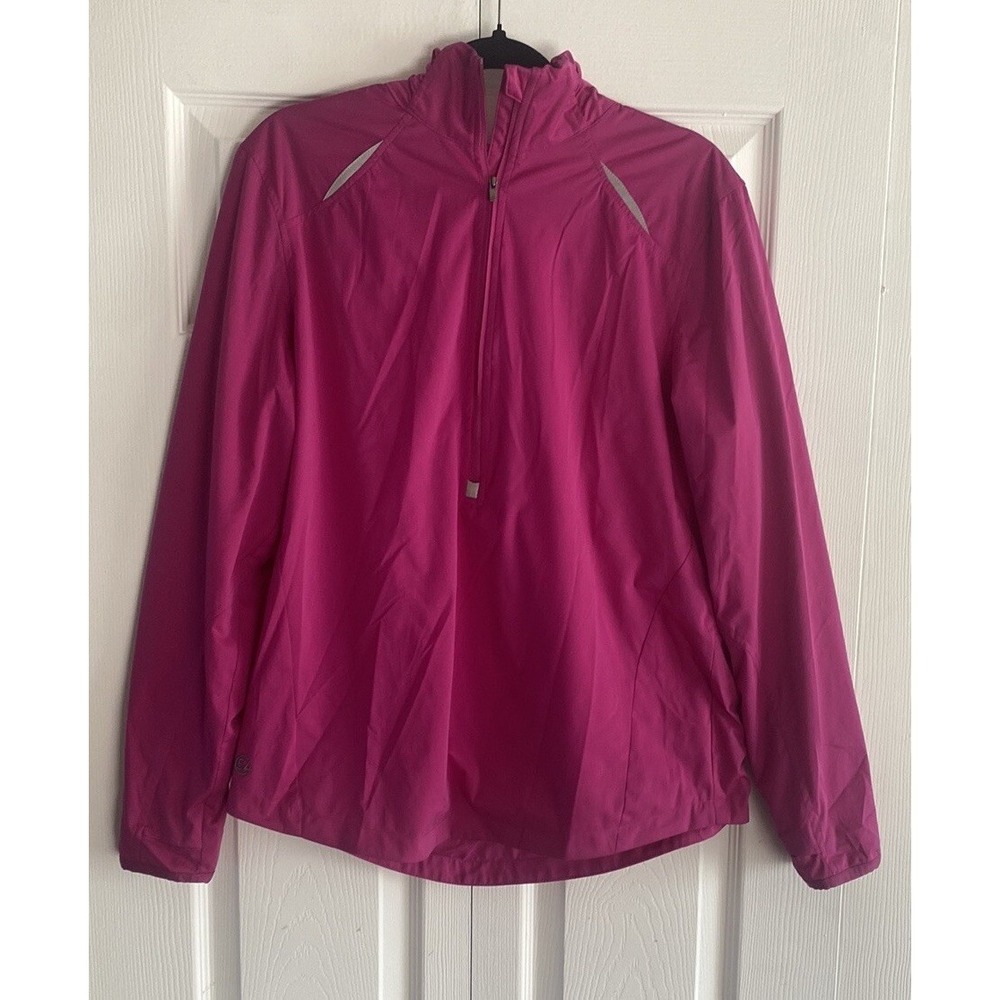 Chase 54 Quarter Zip Pullover Womens Size L Pink Activewear Reflective Polyester
